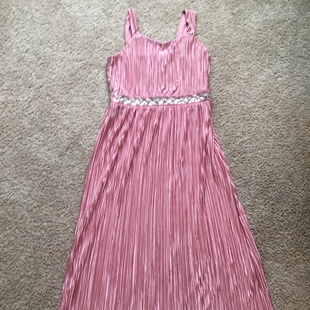 Rose gold girls dress size 14